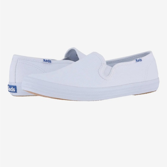 NWOT keds comfort fit white slip on sneakers size 5 1/2 - Picture 1 of 2